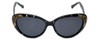 Judith Leiber Designer Sunglasses JL5005-01 in Onyx in Grey Lens