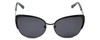 Judith Leiber Designer Sunglasses JL5010-01 in Black in Grey Lens