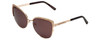 Judith Leiber Designer Sunglasses JL5010-06 in Rose-Gold in Brown Lens