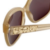 Judith Leiber Designer Sunglasses JL5015-09 in Cream in Brown Lens