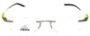 Adidas Designer Eyeglasses a640-00-6050 in Silver/Green/White 49mm :: Rx Single Vision