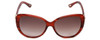 Chopard Designer Sunglasses SCH129S-0WTF in Red with Brown-Gradient Lens