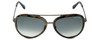Tom Ford Designer Sunglasses Andy TF468-50B in Striped-Dark-Brown with Smoke-Gradient Lens
