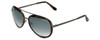 Tom Ford Designer Sunglasses Andy TF468-50B in Striped-Dark-Brown with Smoke-Gradient Lens