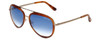 Tom Ford Designer Sunglasses Andy TF468-56W in Gold-Havana with Blue-Gradient Lens