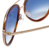 Tom Ford Designer Sunglasses Andy TF468-56W in Gold-Havana with Blue-Gradient Lens