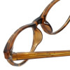 Corinne McCormack Designer Reading Glasses Roseanne in Amber Crystal Brown 50mm