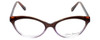 Valerie Spencer Designer Reading Glasses VS9312-BRN in Brown/Lilac Crystal 53mm