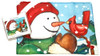 Holiday Christmas Theme Cleaning Cloth Friends Snowman Cardinal Frosty Winter