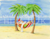 Holiday Christmas Theme Cleaning Cloth, Hammock Santa