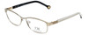 Carolina Herrera Designer Eyeglasses VHE058-0377 in Gold White Gloss 55mm :: Rx Single Vision