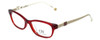 Carolina Herrera Designer Eyeglasses VHE629-0723 in Polished Red 52mm :: Progressive