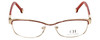 Carolina Herrera Designer Reading Glasses VHE058-0357 in Gold Rose Gloss 55mm