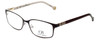 Carolina Herrera Designer Reading Glasses VHE065-0H98 in Shiny Black Brown 53mm