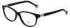 Carolina Herrera Designer Reading Glasses VHE590-0700 in Shiny Black 53mm