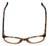 Calabria Vivid Designer Reading Glasses 822 Demi-Brown Tortoise Leaf Crystal 49m