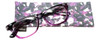 Calabria R773 Reading Glasses Marble Crystal Havana 12 Power Options Blue Purple