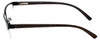 Calabria R782 Metal Semi-Rimless Reading Glasses X-Large 59 mm Black/Brown Wood