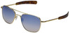 Randolph Designer Sunglasses Pilot in 23K Gold with Oasis Metallic Lite Lens