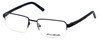 Eddie Bauer Semi Rimless Designer Metal Reading Glasses EB8424 in Navy Blue 56mm