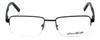 Eddie Bauer Semi Rimless Designer Metal Reading Glasses EB8424 in Navy Blue 56mm