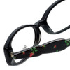 Betsey Johnson Designer Eyeglasses Rosebuds BV110-01 in Black 51mm :: Rx Single Vision