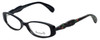 Betsey Johnson Designer Eyeglasses Rosebuds BV110-01 in Black 51mm :: Progressive