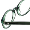 Ecru Designer Reading Glasses Daltrey-007 Forest Green Mint Layered Crystal 50mm