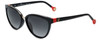 Carolina Herrera Designer Sunglasses SHE688-700K-54 mm in Black Red & Smoke Grey