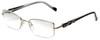 Charriol Designer Eyeglasses PC7230-C5 in Black Silver 51mm :: Progressive