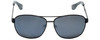 VIP Isaac Mizrahi Designer Pilot Sunglasses 58mm XL Black/Flash Mirror Grey