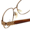 Sophia Loren Designer Reading Glasses SL-M241-234-52mm in Gold Tan Brown Crystal
