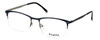 Esquire Semi-Rimless Designer Reading Glasses&Case EQ1519 Matte-Blue-Silver 54mm