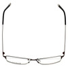 Esquire Semi-Rimless Stainless Steel Reading Glasses EQ1520 in Satin Brown 54 mm
