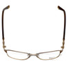 Silver Dollar Designer Reading Glasses CB1013 in Chocolate Brown Gold Metal 52mm