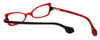 Cinzia Designer Reading Glasses Bewitched C3 in Red 42mm X-Small