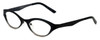 Cinzia Designer Reading Glasses Jitterbug C2 in Black Gunmetal 46mm