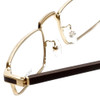 Gold & Wood Designer Eyeglasses Centaur-01 in Gold 52mm :: Custom Left & Right Lens