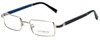 Gold & Wood Designer Eyeglasses Matar-04 in Silver Blue 48mm :: Rx Single Vision