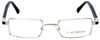 Gold & Wood Designer Eyeglasses Matar-04 in Silver Blue 48mm :: Rx Single Vision