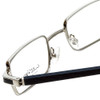 Gold & Wood Designer Eyeglasses Matar-04 in Silver Blue 48mm :: Rx Single Vision