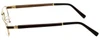 Gold & Wood Designer Eyeglasses Centaur-01 in Gold 52mm :: Progressive
