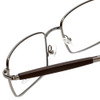 Gold & Wood Designer Eyeglasses 411.5-114 in Gunmetal 55mm :: Rx Bi-Focal