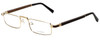 Gold & Wood Designer Eyeglasses Centaur-01 in Gold 52mm :: Rx Bi-Focal