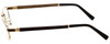 Gold & Wood Designer Eyeglasses Centaur-01 in Gold 52mm :: Rx Bi-Focal