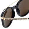 Carolina Herrera Designer Sunglasses SHE690-0700 in Black with Brown Lens