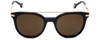 Carolina Herrera Designer Sunglasses SHE690-0700 in Black with Brown Lens