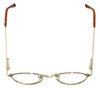 Flex Collection by Vivid Designer Reading Glasses FL-53 in Gold-Demi-Amber 40mm