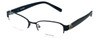 Vera Wang Women's Semi-Rimless Designer Reading Glasses V078 Black&Crystals 50mm