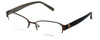 Vera Wang Women's Semi-Rimless Designer Reading Glasses V078 Brown&Crystals 50mm
